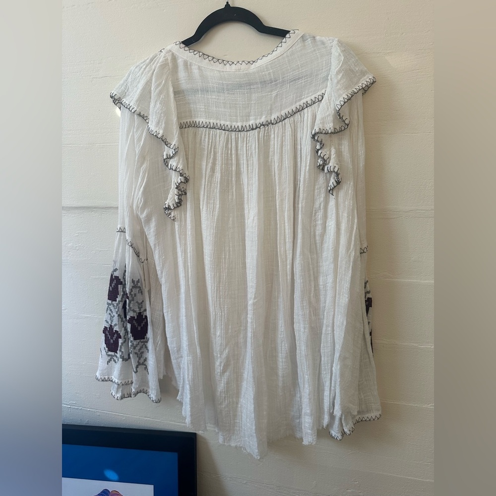 Free People Embroidered Flowy - Picture 5 of 9